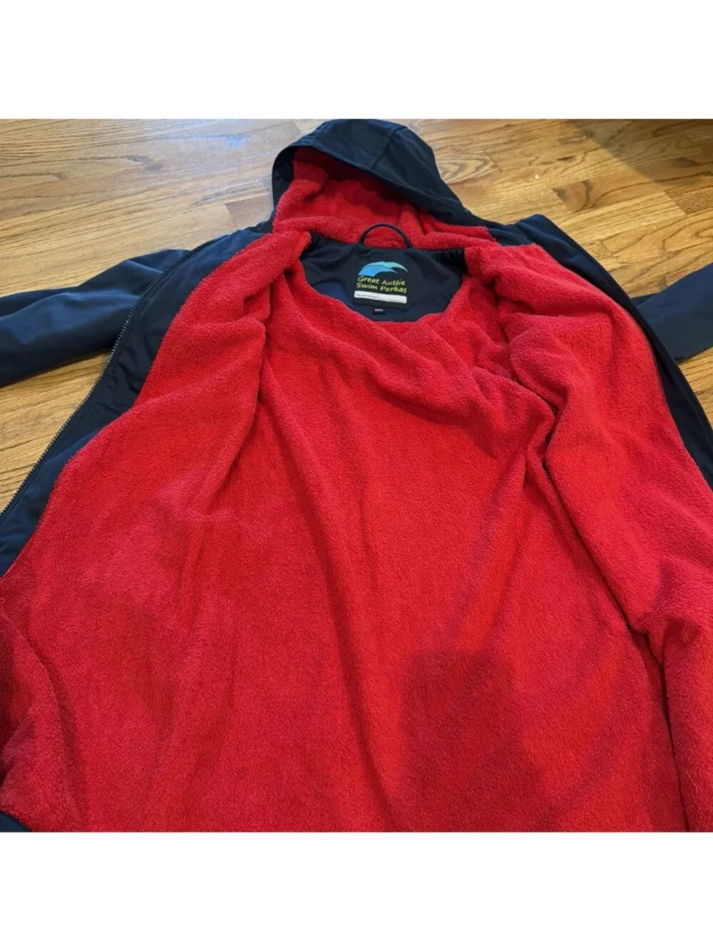Great Aussie Swim Parkas Size 8 Blue And Red